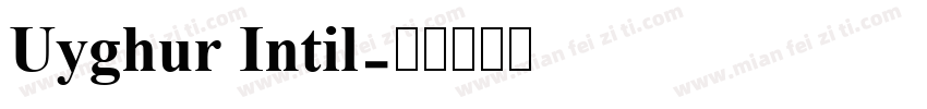 Uyghur Intil字体转换